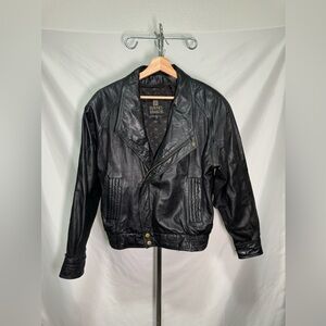 Vintage Byrnes & Baker Leather Crop Jacket